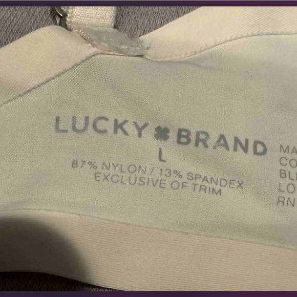 Lucky Brand Women's White Bralette LARGE - Picture 3 of 5